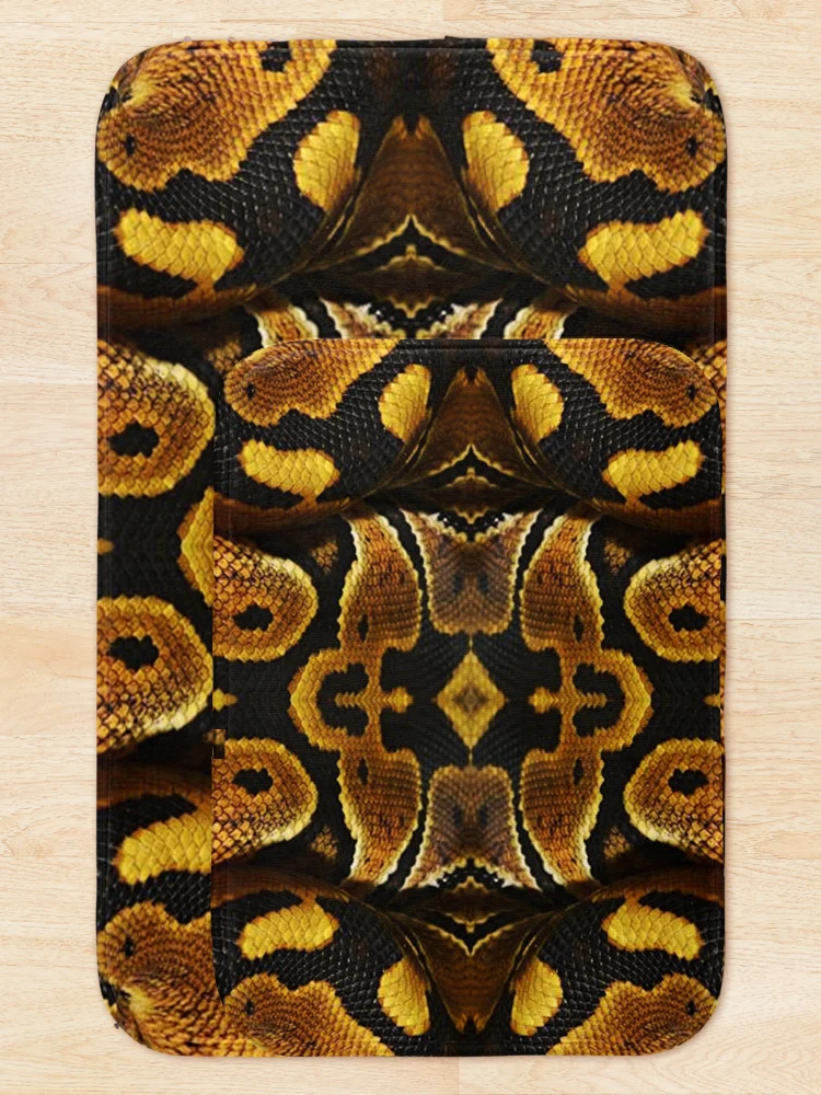 Thumbnail 5 of 6, Bath Mat, Ball Python Pattern designed and sold by MoodyMuseArt.