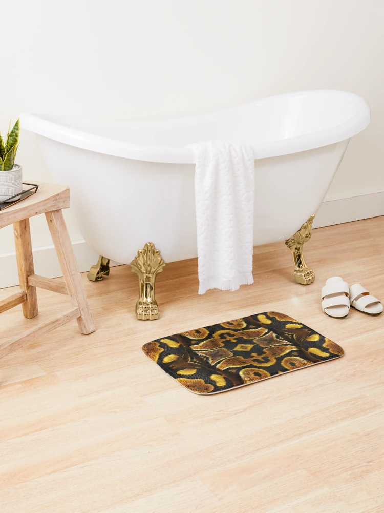 Thumbnail 2 of 6, Bath Mat, Ball Python Pattern designed and sold by MoodyMuseArt.