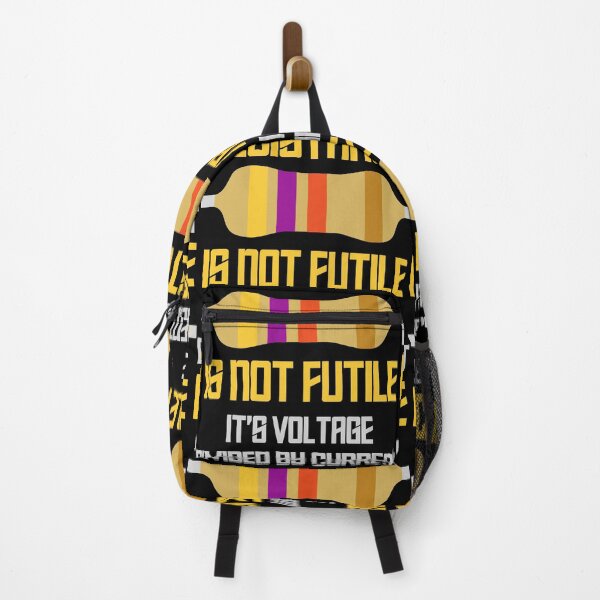 Item preview, Funny Nerdy Resistance is Not Futile It's Voltage Divided by Current Science Teacher White Text designed and sold by MathWare MathClips.