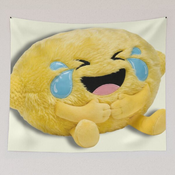 Item preview, Lollem ROFL Lemon - Laughing Kawaii Shaggy Plushmoji designed and sold by Velvet Studio | Sailguga.