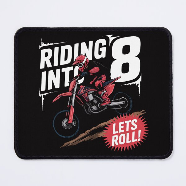 Item preview, 8th Birthday Motor Cross, Dirt Bike, Birthday Riding Into 8 designed and sold by demarioTTS.
