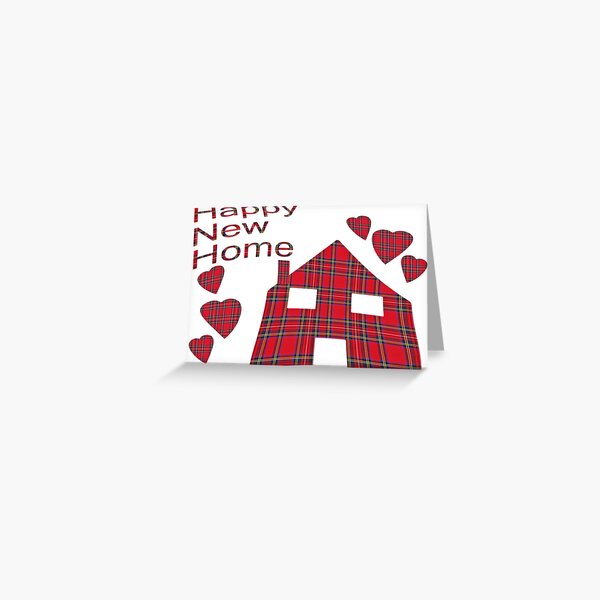 Happy New Home Tartan Greeting Card Greeting Card