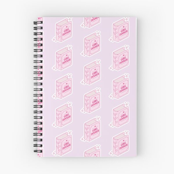 Item preview, Girl Dinner Book Sticker | Pink Aesthetic Meme Book Design | Cute Minimal Typography designed and sold by theliteraryedit.