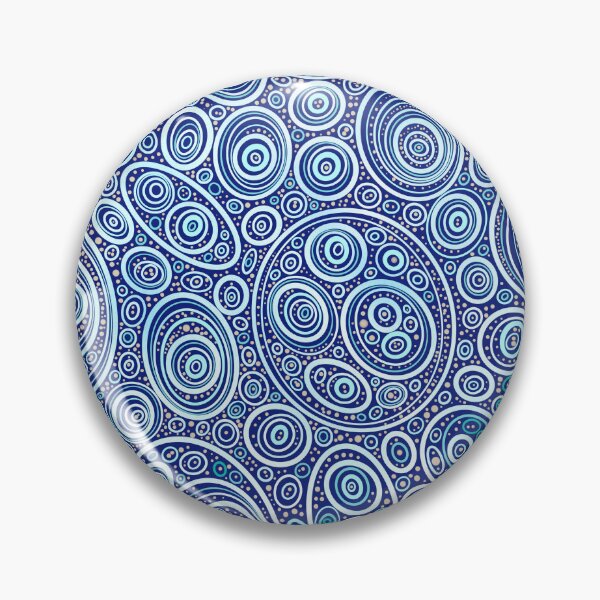 Item preview, Blue water bubble type circle and oval pattern designed and sold by DaveDanchuk.