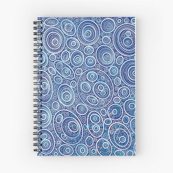 Item preview, Blue water bubble type circle and oval pattern designed and sold by DaveDanchuk.