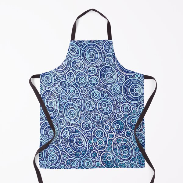 Item preview, Blue water bubble type circle and oval pattern designed and sold by DaveDanchuk.