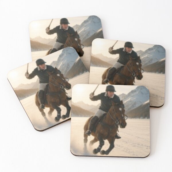 Item preview, Winter polo on horseback designed and sold by CzipipitoStudio.