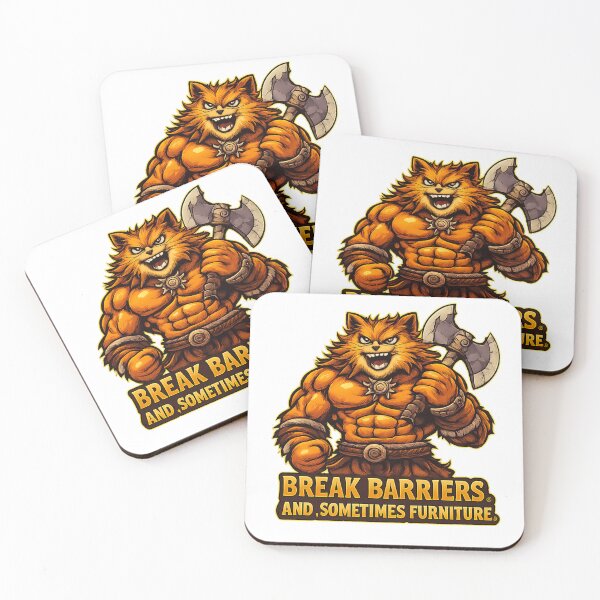 Item preview, Savage Barbarian Muscular Cat Strength Art designed and sold by Pixostick.