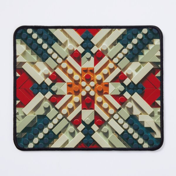 Item preview, Vintage Building Blocks Geometric Mandala Pattern designed and sold by Mindful Wall Art Studio.