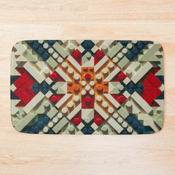 Item preview, Vintage Building Blocks Geometric Mandala Pattern designed and sold by Mindful Wall Art Studio.