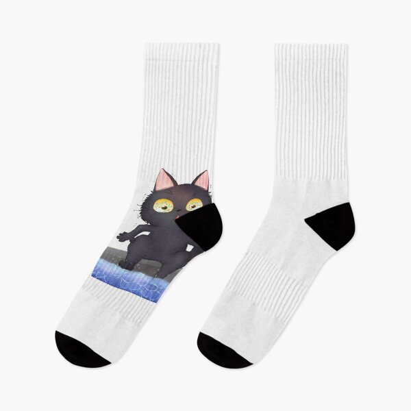 Item preview, Surprised Cosmic Eye Black Cats designed and sold by Aqouiatiqe.