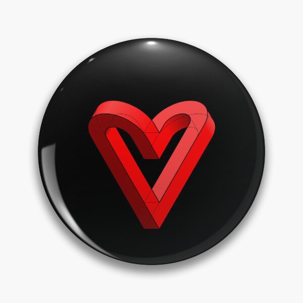 Item preview, Funny Nerdy Impossible Heart Shape Geometry Math Teacher designed and sold by MathWare MathClips.