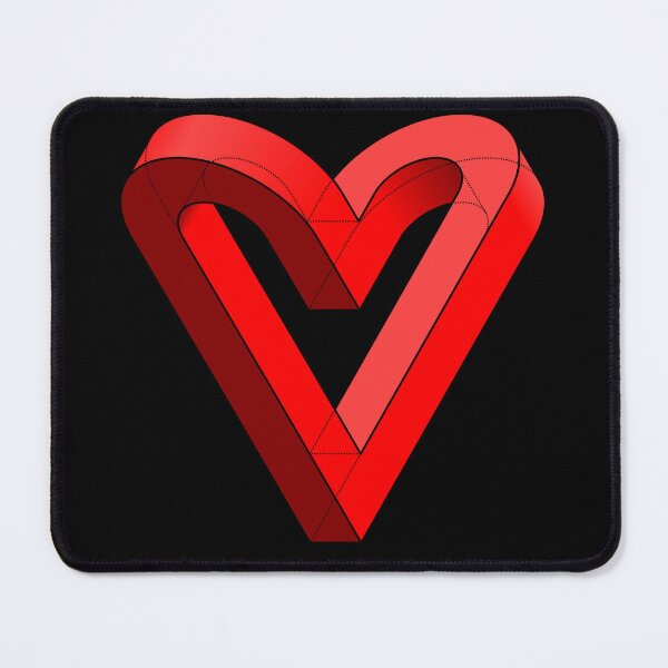 Item preview, Funny Nerdy Impossible Heart Shape Geometry Math Teacher designed and sold by MathWare MathClips.