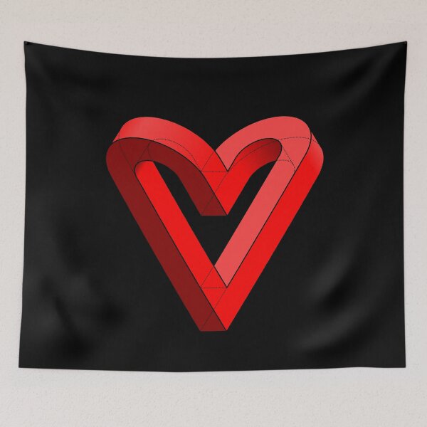 Item preview, Funny Nerdy Impossible Heart Shape Geometry Math Teacher designed and sold by MathWare MathClips.