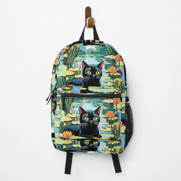 Item preview, Black Cat in a Lily Pond designed and sold by Jon-Baran.