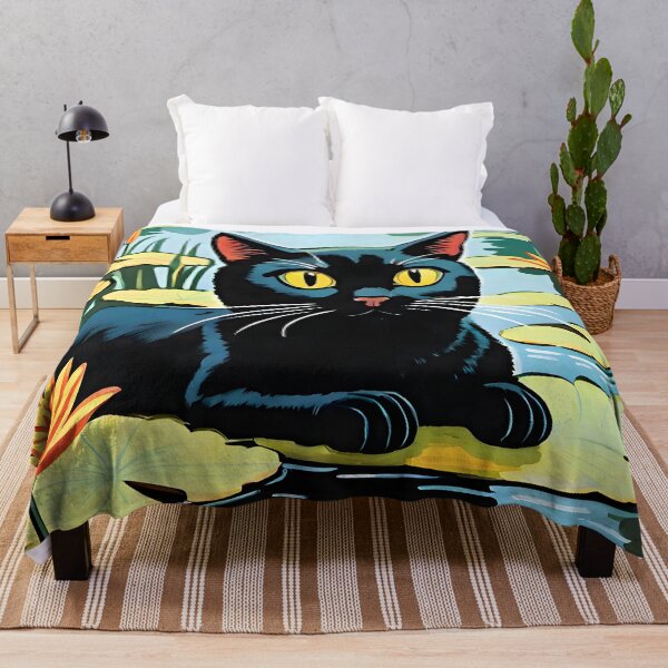 Item preview, Black Cat in a Lily Pond designed and sold by Jon-Baran.