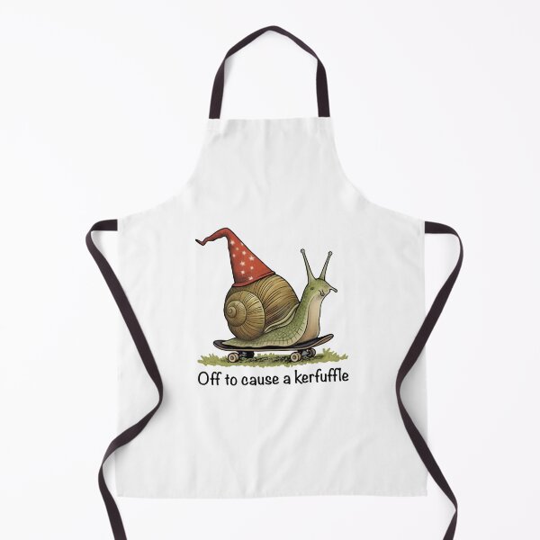 Item preview, Off to Cause a Kerfuffle – Funny Snail Skateboard Illustration designed and sold by Senkov.