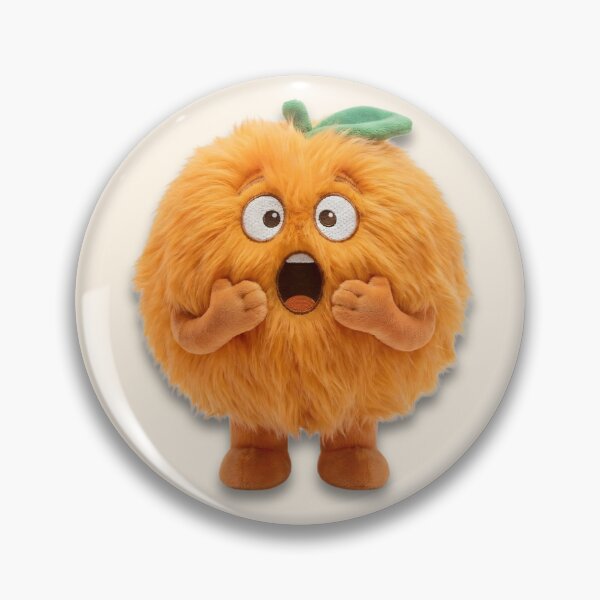 Item preview, Owow Shocked Orange - Surprised Kawaii Shaggy Plushmoji designed and sold by Velvet Studio | Sailguga.