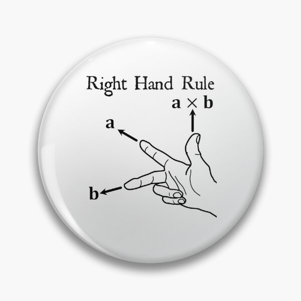 Item preview, Nerdy Vintage Right Hand Rule Science Math Teacher Black Text designed and sold by MathWare MathClips.