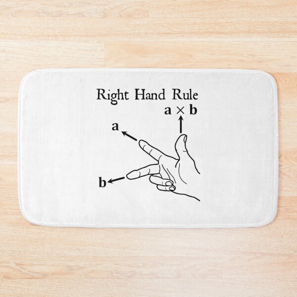 Item preview, Nerdy Vintage Right Hand Rule Science Math Teacher Black Text designed and sold by MathWare MathClips.