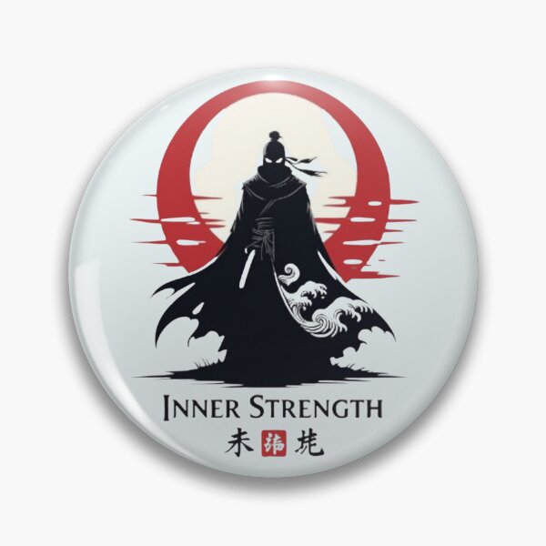 Item preview, Inner Strength Samurai – Minimalist Warrior Silhouette Japanese Zen Art designed and sold by CrystalCove11.