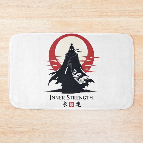 Item preview, Inner Strength Samurai – Minimalist Warrior Silhouette Japanese Zen Art designed and sold by CrystalCove11.