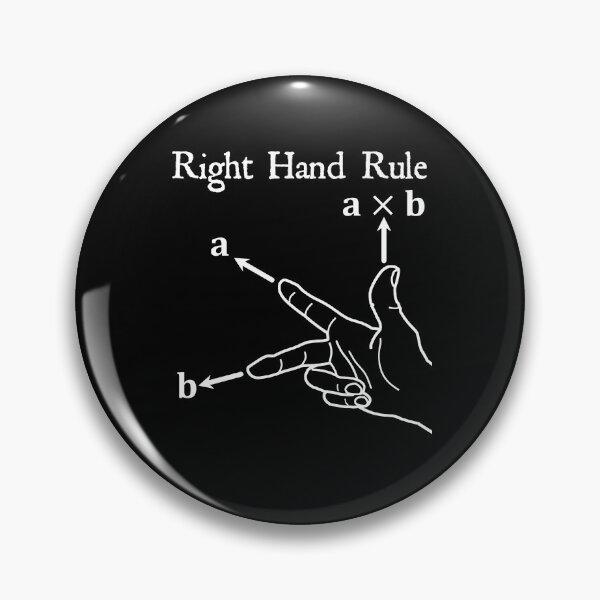Item preview, Nerdy Vintage Right Hand Rule Science Math Teacher White Text designed and sold by MathWare MathClips.