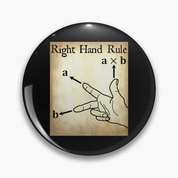 Item preview, Nerdy Vintage Right Hand Rule Science Math Teacher Black Text Parchment designed and sold by MathWare MathClips.