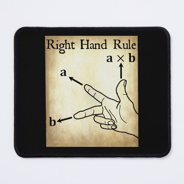 Item preview, Nerdy Vintage Right Hand Rule Science Math Teacher Black Text Parchment designed and sold by MathWare MathClips.