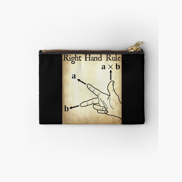Item preview, Nerdy Vintage Right Hand Rule Science Math Teacher Black Text Parchment designed and sold by MathWare MathClips.