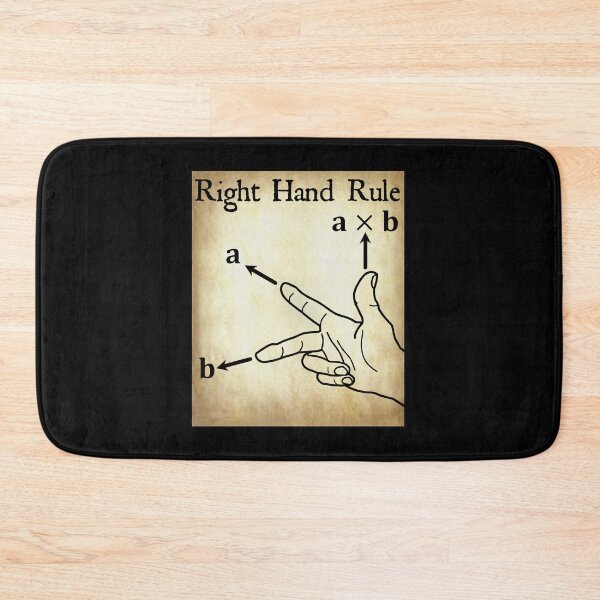 Item preview, Nerdy Vintage Right Hand Rule Science Math Teacher Black Text Parchment designed and sold by MathWare MathClips.