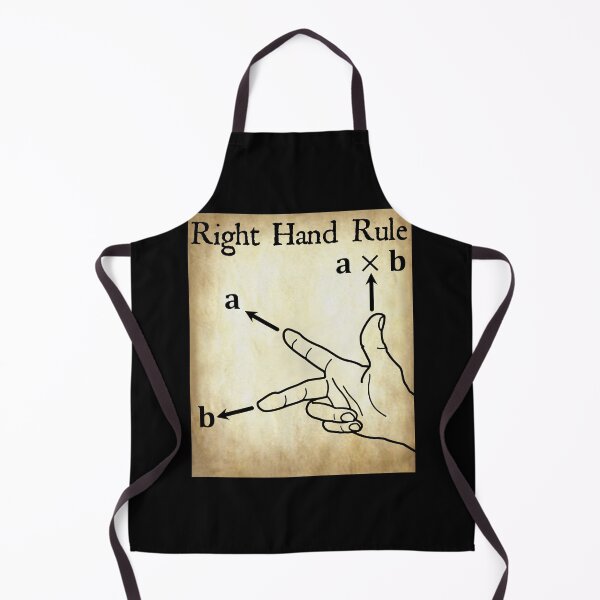 Item preview, Nerdy Vintage Right Hand Rule Science Math Teacher Black Text Parchment designed and sold by MathWare MathClips.