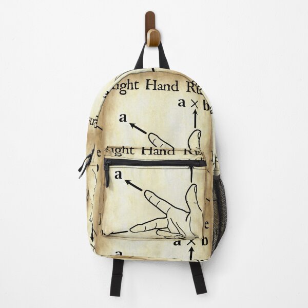 Item preview, Nerdy Vintage Right Hand Rule Science Math Teacher Black Text Parchment designed and sold by MathWare MathClips.