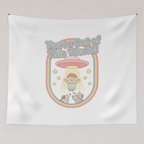 Item preview, Kawaii You're Out of This World Mascot for Space Lover designed and sold by chattsuede.