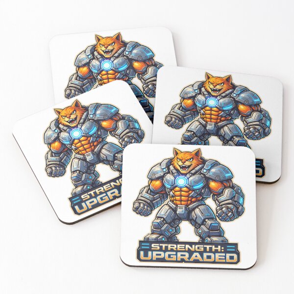 Item preview, Futuristic Mech Cat Strength Upgrade Art designed and sold by Pixostick.