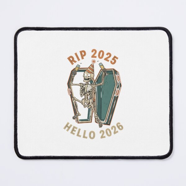 Item preview, RIP 2025 Hello 2026 Funny Skeleton Coffin New Year Party designed and sold by Abdeelol.