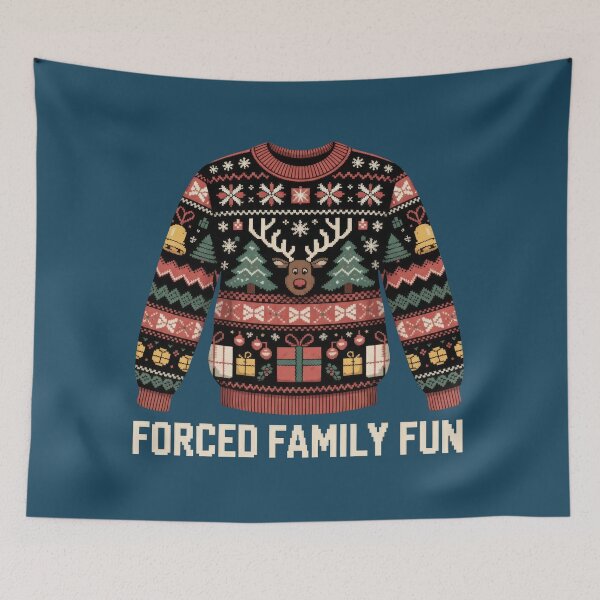 Item preview, Forced Family Fun – Funny Sarcastic Quote designed and sold by TextMood.