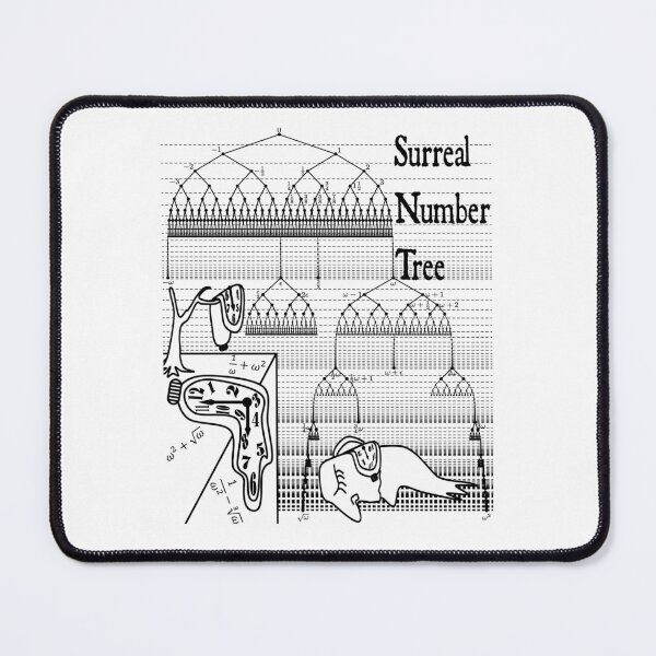 Item preview, Nerdy Vintage Surreal Number Tree Conway Dali Math Teacher Black Text designed and sold by MathWare MathClips.
