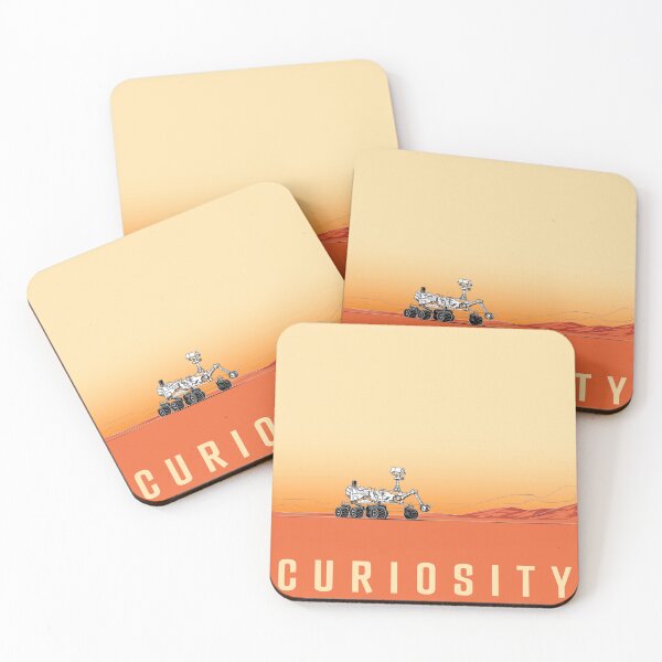 Item preview, Minimalist Curiosity Mars Rover Space Exploration Poster designed and sold by KiwiRider.