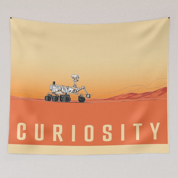 Item preview, Minimalist Curiosity Mars Rover Space Exploration Poster designed and sold by KiwiRider.