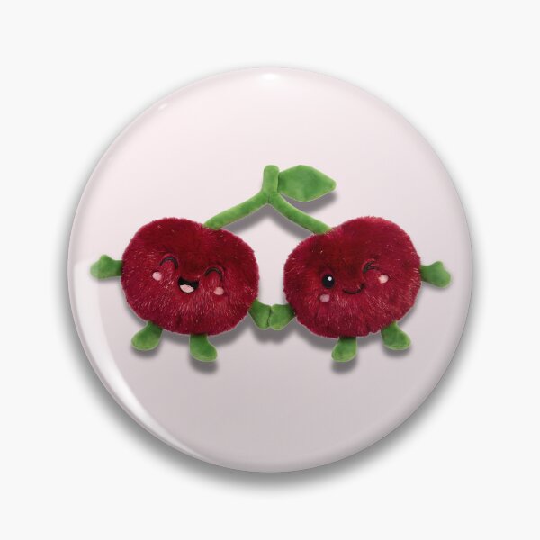 Item preview, Pip & Pop BFF Cherries - Happy Kawaii Velvet Plushmoji designed and sold by Velvet Studio | Sailguga.