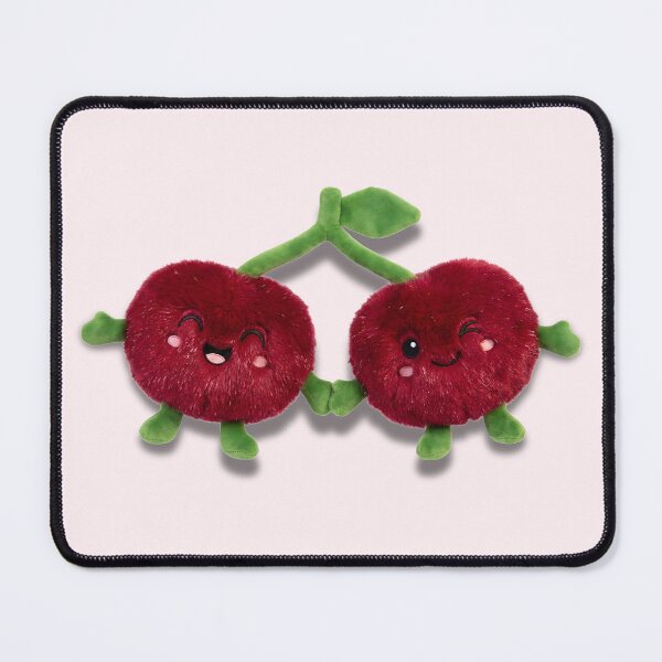Item preview, Pip & Pop BFF Cherries - Happy Kawaii Velvet Plushmoji designed and sold by Velvet Studio | Sailguga.