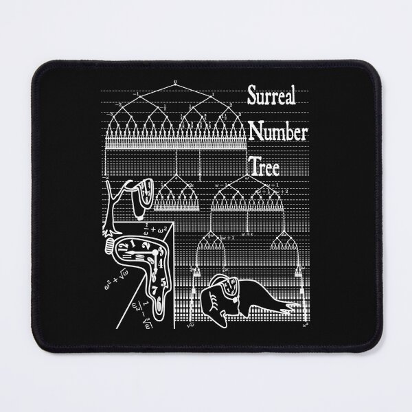 Item preview, Nerdy Vintage Surreal Number Tree Conway Dali Math Teacher White Text designed and sold by MathWare MathClips.