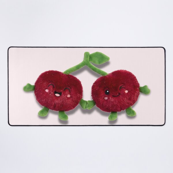 Artikelvorschau, Pip & Pop BFF Cherries – Happy Kawaii Velvet Plushmoji entworfen und verkauft von Velvet Studio | Sailguga.