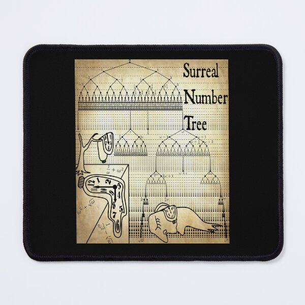 Item preview, Nerdy Vintage Surreal Number Tree Conway Dali Math Teacher Black Text Parchment designed and sold by MathWare MathClips.