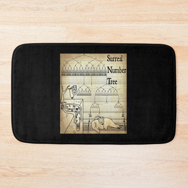 Item preview, Nerdy Vintage Surreal Number Tree Conway Dali Math Teacher Black Text Parchment designed and sold by MathWare MathClips.