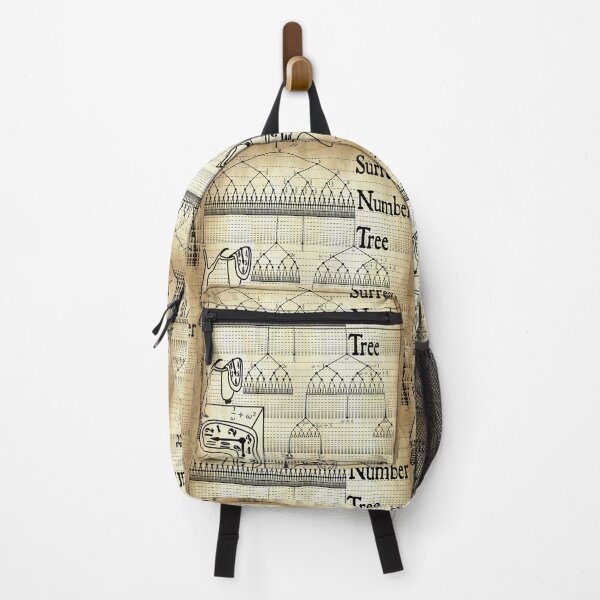 Item preview, Nerdy Vintage Surreal Number Tree Conway Dali Math Teacher Black Text Parchment designed and sold by MathWare MathClips.