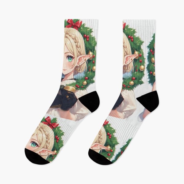 Item preview, Anime elf girl with Christmas decorations designed and sold by ArtsJulian.