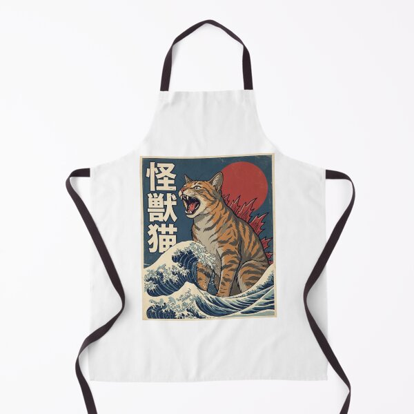Item preview, Kaiju Catzilla Vintage Japanese Ukiyo-e Art for Pop Fan designed and sold by chattsuede.