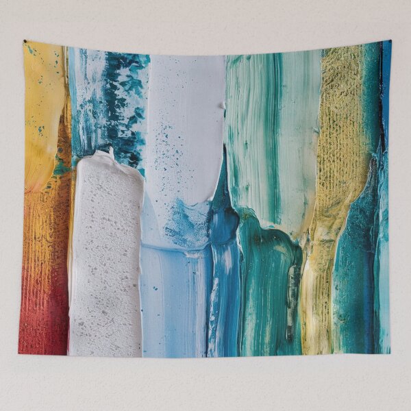 Item preview, Abstract Textured Paint Stripes Coastal Colors designed and sold by Ed & Harmony.